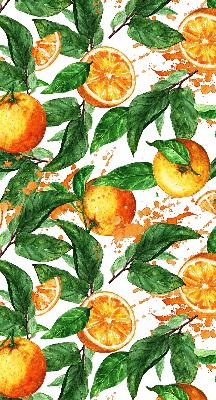 Store enrouleur Oranges et feuilles