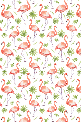 Store intérieur Flamant rose et feuilles