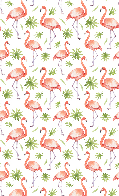 Store intérieur Flamant rose et feuilles