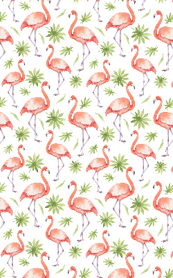 Store intérieur Flamant rose et feuilles