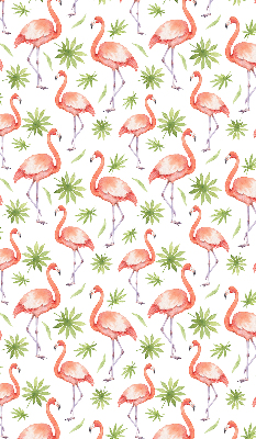 Store intérieur Flamant rose et feuilles