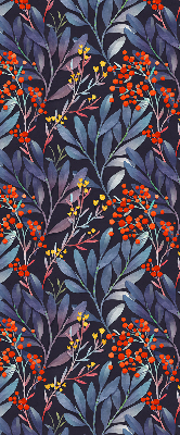 Store enrouleur Feuilles sombres et sorbier