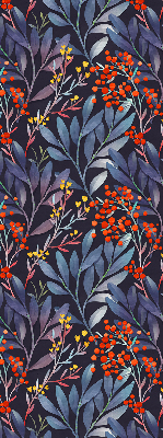 Store enrouleur Feuilles sombres et sorbier