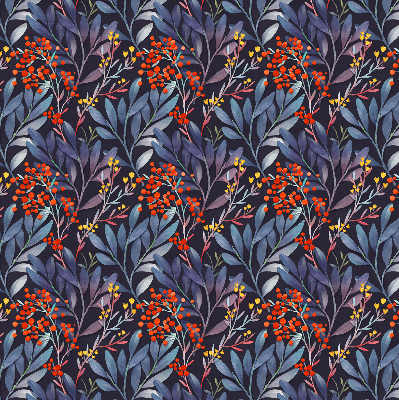 Store enrouleur Feuilles sombres et sorbier