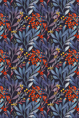 Store enrouleur Feuilles sombres et sorbier