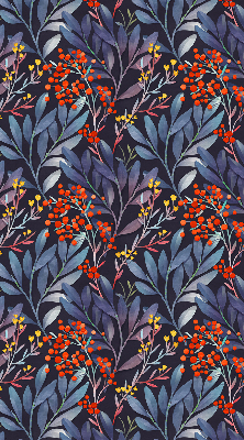 Store enrouleur Feuilles sombres et sorbier