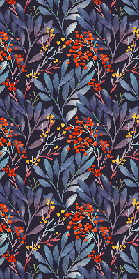 Store enrouleur Feuilles sombres et sorbier