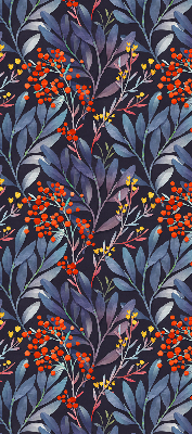 Store enrouleur Feuilles sombres et sorbier