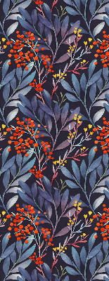 Store enrouleur Feuilles sombres et sorbier