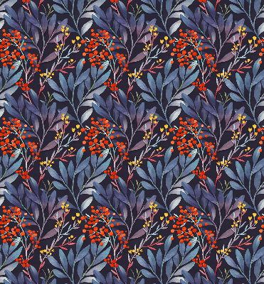 Store enrouleur Feuilles sombres et sorbier