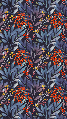 Store enrouleur Feuilles sombres et sorbier