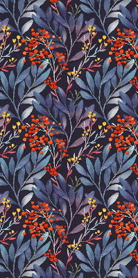 Store enrouleur Feuilles sombres et sorbier