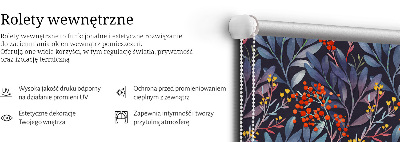 Store enrouleur Feuilles sombres et sorbier