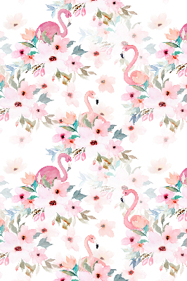 Store intérieur Flamants roses parmi les fleurs