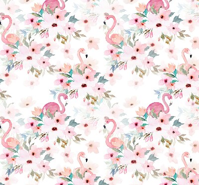 Store intérieur Flamants roses parmi les fleurs