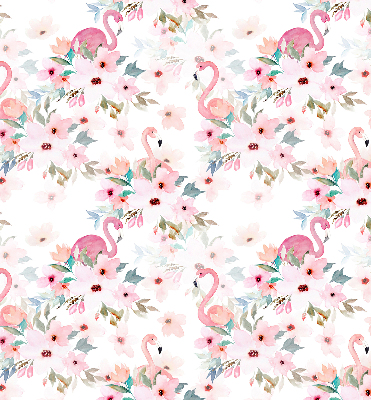 Store intérieur Flamants roses parmi les fleurs