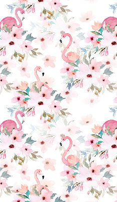 Store intérieur Flamants roses parmi les fleurs