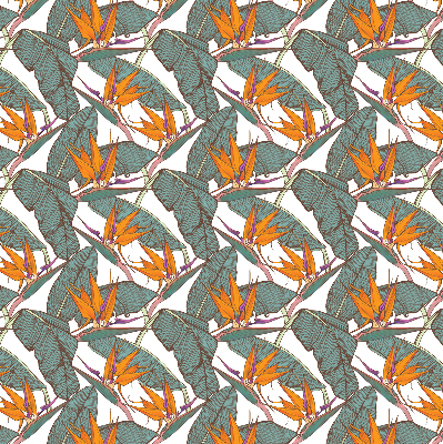 Store enrouleur Fleurs et feuilles