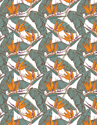 Store enrouleur Fleurs et feuilles