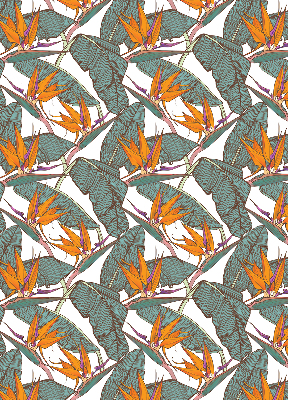 Store enrouleur Fleurs et feuilles