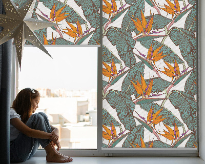 Store enrouleur Fleurs et feuilles