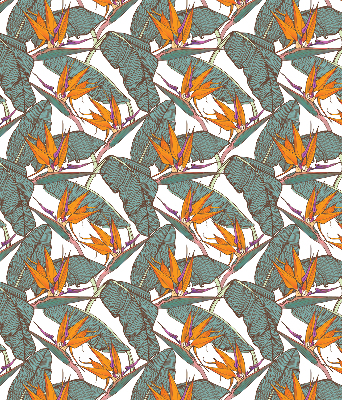 Store enrouleur Fleurs et feuilles