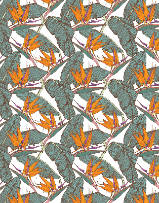 Store enrouleur Fleurs et feuilles