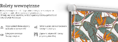 Store enrouleur Fleurs et feuilles