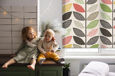 Store enrouleur Feuilles colorées