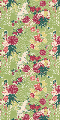 Store enrouleur Héron et plantes