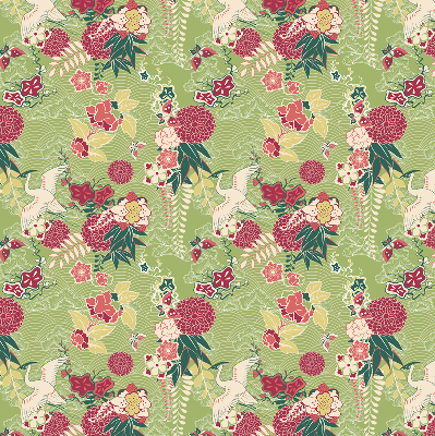 Store enrouleur Héron et plantes