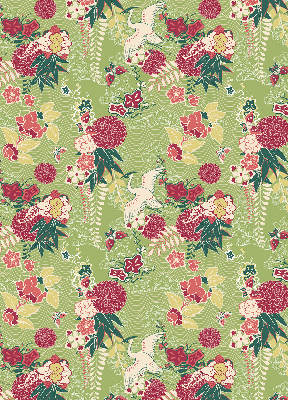 Store enrouleur Héron et plantes