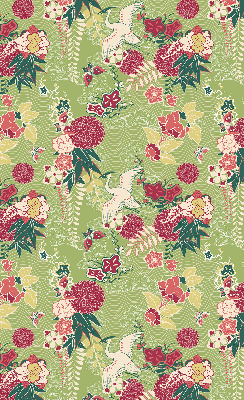 Store enrouleur Héron et plantes