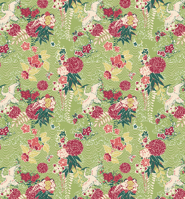 Store enrouleur Héron et plantes