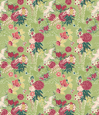 Store enrouleur Héron et plantes