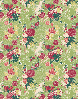 Store enrouleur Héron et plantes