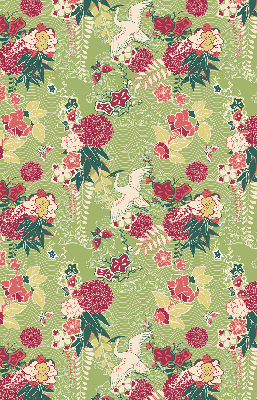 Store enrouleur Héron et plantes