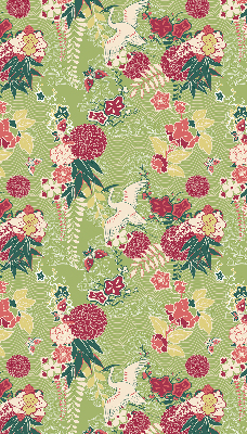 Store enrouleur Héron et plantes