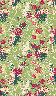 Store enrouleur Héron et plantes