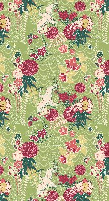 Store enrouleur Héron et plantes