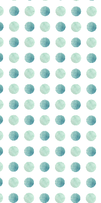 Store intérieur Points turquoise sur fond blanc