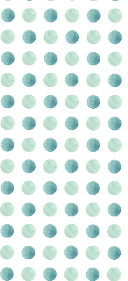 Store intérieur Points turquoise sur fond blanc