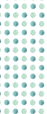 Store intérieur Points turquoise sur fond blanc