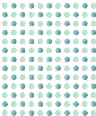 Store intérieur Points turquoise sur fond blanc