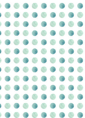 Store intérieur Points turquoise sur fond blanc