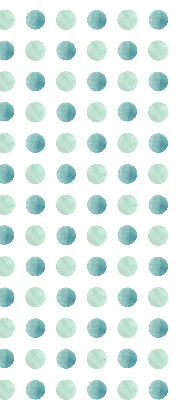 Store intérieur Points turquoise sur fond blanc