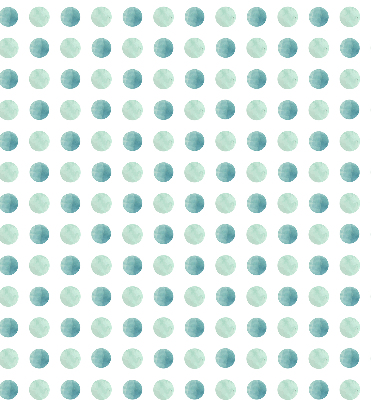 Store intérieur Points turquoise sur fond blanc