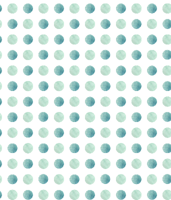 Store intérieur Points turquoise sur fond blanc