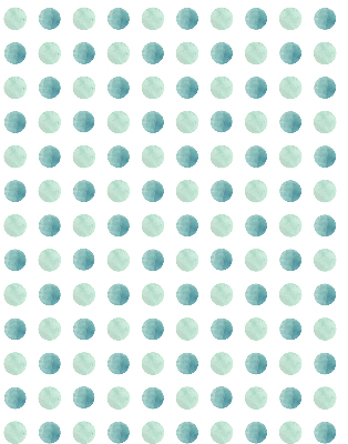 Store intérieur Points turquoise sur fond blanc