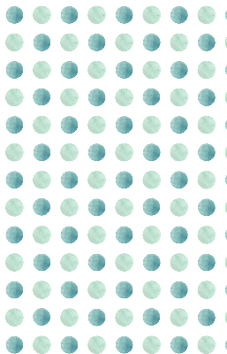 Store intérieur Points turquoise sur fond blanc